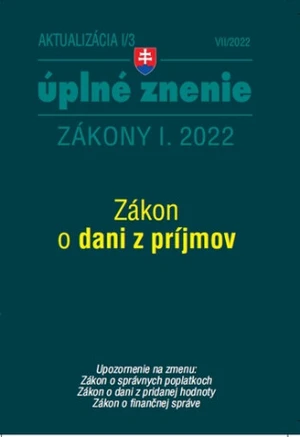 Aktualizácia I/3 2022 – daňové a účtovné zákony