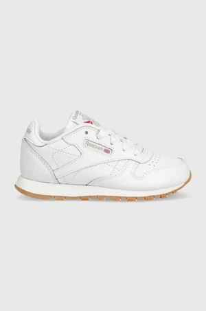 Detské kožené tenisky Reebok Classic CLASSIC LEATHER biela farba