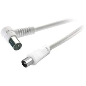 Antény kabel SpeaKa Professional SP-7869940, 75 dB, 90° zatočeno doprava, 2.50 m, bílá