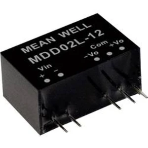 DC/DC měnič napětí, modul Mean Well MDD02M-12, 83 mA, 2 W, Počet výstupů 2 x