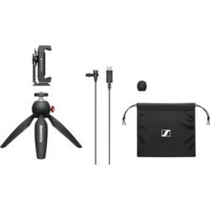 Ruční mikrofon kabelový Sennheiser XS Lav USB-C Mobile Kit, vč. stativu