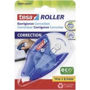 Tesa ROLLER 59981 korekční váleček, 8.4 mm, 14 m, bílá, 1 ks