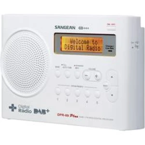 DAB+ rádio Sangean DPR-69+, FM, aku, bílá