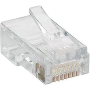 Konektor RJ48 Lumberg P 129, zástrčka rovná, AWG 26, AWG 26, transparentní