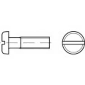 Šrouby s plochou hlavou TOOLCRAFT 1059910, N/A, M4, 12 mm, nerezová ocel, 1000 ks