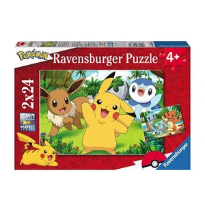 Ravensburger Puzzle Pokémon Ravensburger - Pikachu a priatelia 2x24 dielikov