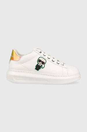 Kožené sneakers boty Karl Lagerfeld KAPRI bílá barva, KL62530G