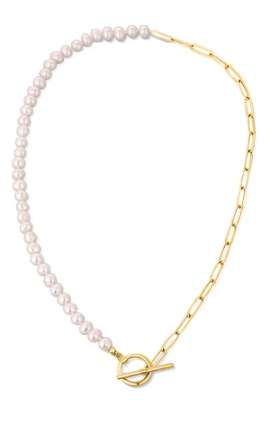 JwL Luxury Pearls Trendy pozlacený náhrdelník s pravými říčními perlami JL0787