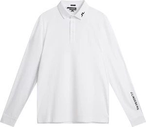 J.Lindeberg Tour Tech Mens Long Sleeve White S Polo-Shirt
