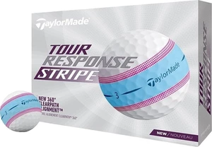 TaylorMade Tour Response Stripe Blue/Pink Golfové míčky