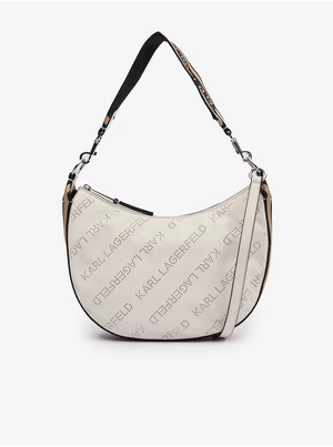 Creamy women's handbag KARL LAGERFELD Moon SM Shoulderbag - Women