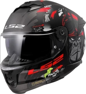 LS2 FF808 Stream II Angry Monkey Matt Black/Red S Helm