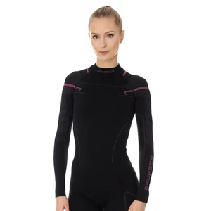 Dámské triko Brubeck Thermo s dlouhým rukávem  Black/Pink  XL