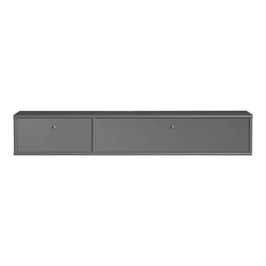 Antracytowa szafka pod TV 136x22 cm Mistral – Hammel Furniture