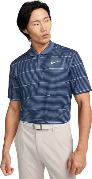 Nike Dri-Fit Victory Ripple Mens Polo Midnight Navy/Diffused Blue/White 2XL Camiseta polo