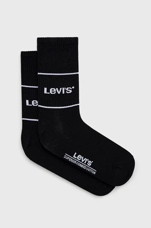 Ponožky Levi's černá barva, 37157.0666-black