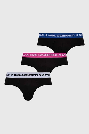 Spodní prádlo Karl Lagerfeld 3-pack pánské, černá barva