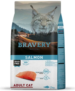 BRAVERY cat ADULT losos - 2 x 7kg