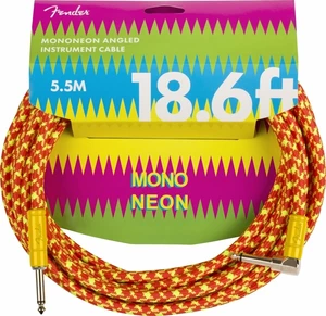 Fender MonoNeon Instrument Cable 5,5 m Rovný - Zalomený Nástrojový kábel