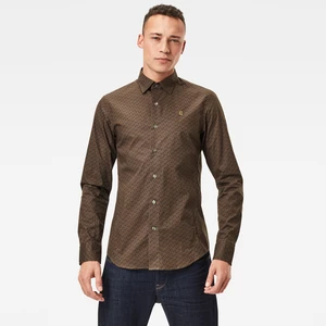 G-STAR Shirt - Dressed super slim shirt ls brown