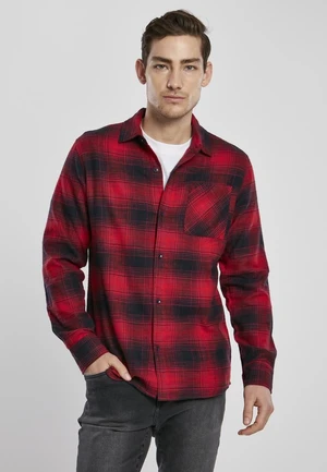 Oversized Plaid Grunge Shirt Black/Red