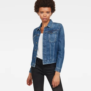 G-STAR Bunda - 3301 Fringe Slim Jkt wmn modrá