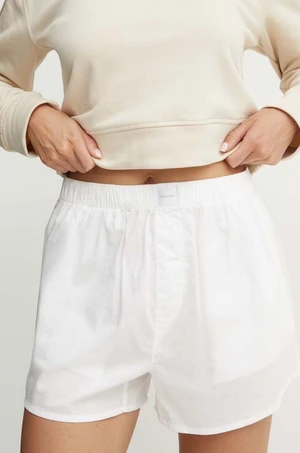 Bavlněné pyžamové šortky Calvin Klein Underwear bílá barva, bavlněná, 000QS7245E