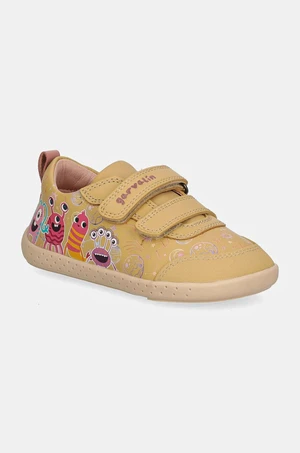 Dětské kožené sneakers boty Garvalin béžová barva, 241307