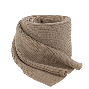 AGBO Women's winter tube scarf brown 100% extra fine merino wool Jessica