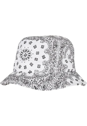 Bandana Print Bucket Klobouk bílý