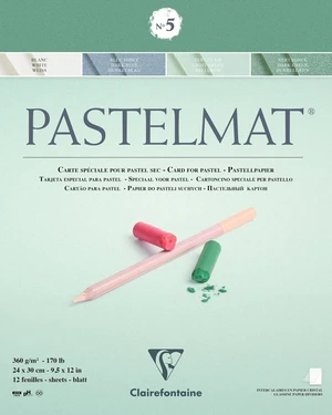 Clairefontaine Pastelmat Glued Pad N5 Carnete de Schițe 24 x 30 cm 360 g