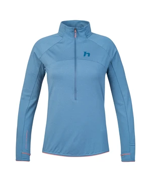 Women's half-zipped functional sweatshirt Hannah ELI HZ blue horizon mel