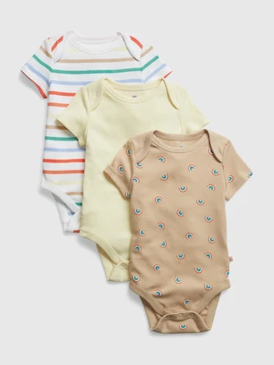 GAP Baby bavlněná body Brannan, 3ks - unisex