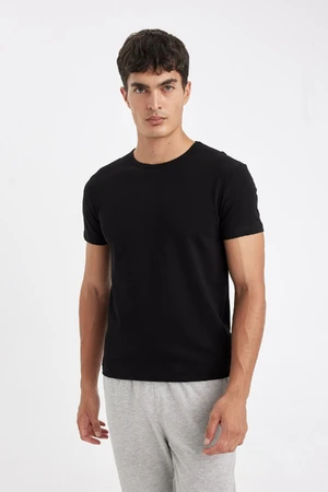 DEFACTO Slim Fit Crew Neck Short Sleeve Pajama Top