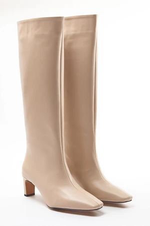 Trendyol Beige Women's Thin Heeled Boots