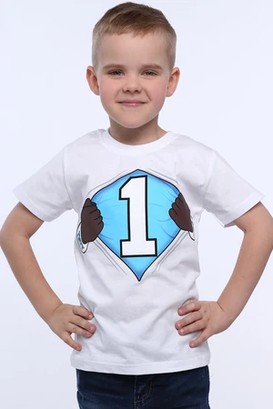 Boys' T-shirt with white number