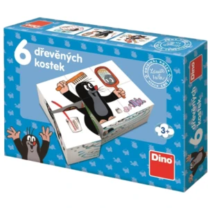 Dino - Dřevěné licenční kostky Krteček 6 kostek