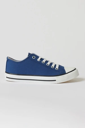 ALTINYILDIZ CLASSICS Men's Indigo Casual Casual Canvas Sneakers.