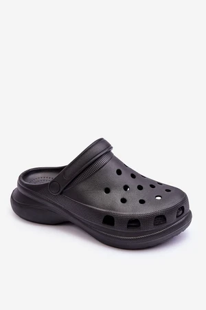 Crocs foam sandals on a robust black Katniss sole