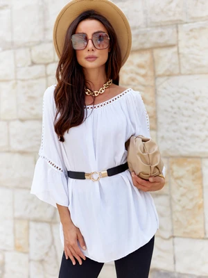 Blouse white Och Bella BI-82198. R01