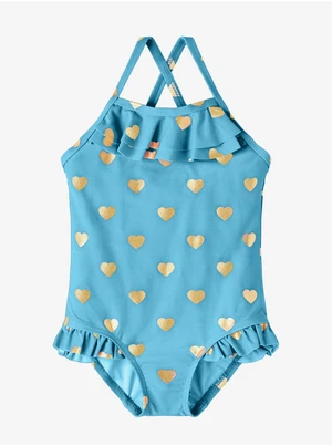 Light blue Girly patterned swimwear name it Zuma - Girls