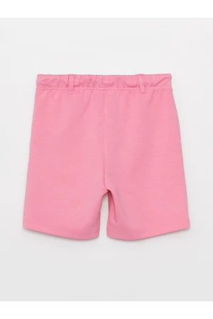 LC Waikiki Basic Girls' Shorts with Elastic Waist.