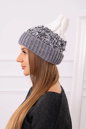 Women's Cap Samara K346 grey+black