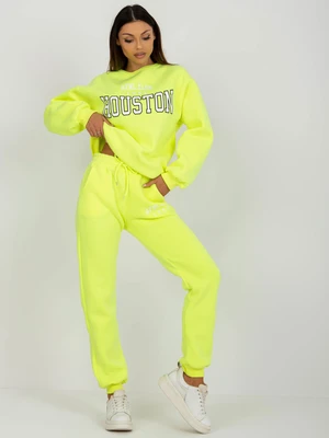 Fluo yellow tracksuit with hoodie