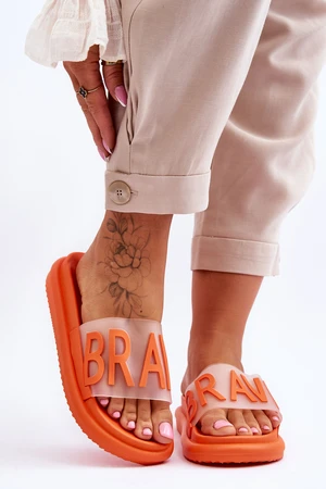 Women's slippers on the Orange Brave platform