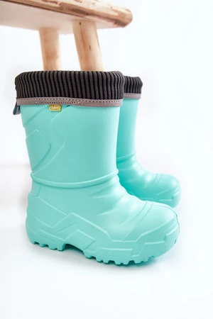 Children's insulated rain boots Befado Mint