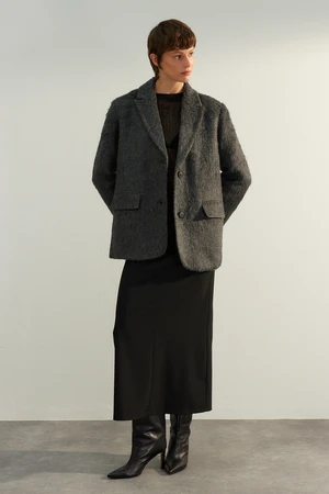 Trendyol Limited Edition Anthracite Oversize Coat