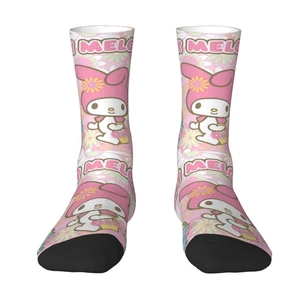 Kawaii Sugarbunnies Manga Socks Women Men Warm 3D Print Cartoon Character Sports Basketball Socks