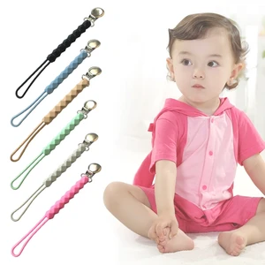 Baby Teether Soother Metal Clip Silicone Beads Pacifier Chain DIY Nipple Holder