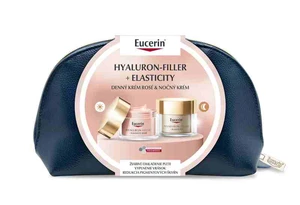 Eucerin Vianočná taštička HYALURON-FILLER + ELASTICITY Denný krém ROSÉ + Nočný krém